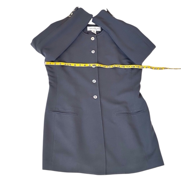 Jones New York Vintage ‘90s Women’s Dark Gray Collarless Blazer Size 10 - Picture 7 of 13